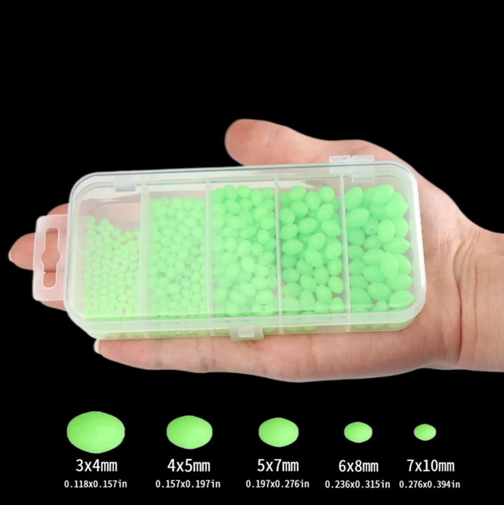 375 perles lumineuses et leurres souples brillants pour pêche nocturne en mer