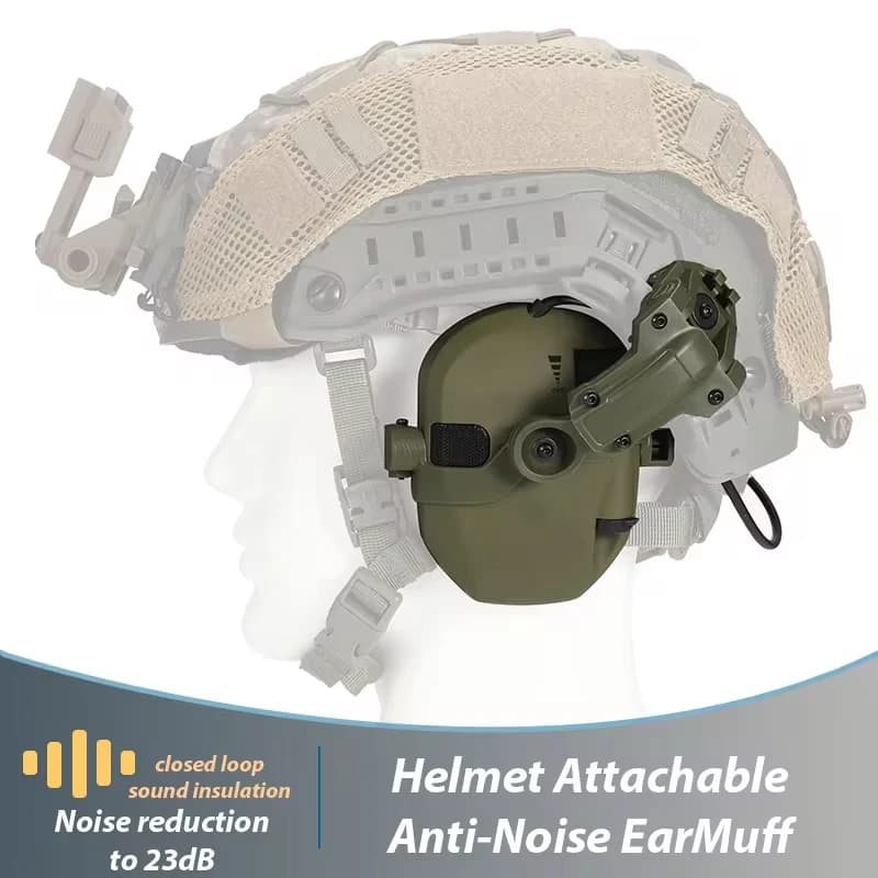 Casque avec protections auditives électroniques pour tir pêche sportive, réduction bruit active