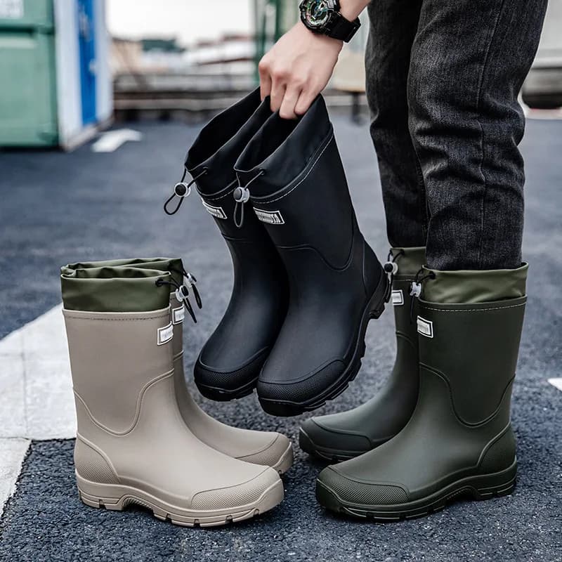 Bottes de pêche unisexes à semelle épaisse imperméables antidérapantes pour couple pêcheurs loisirs aquatiques