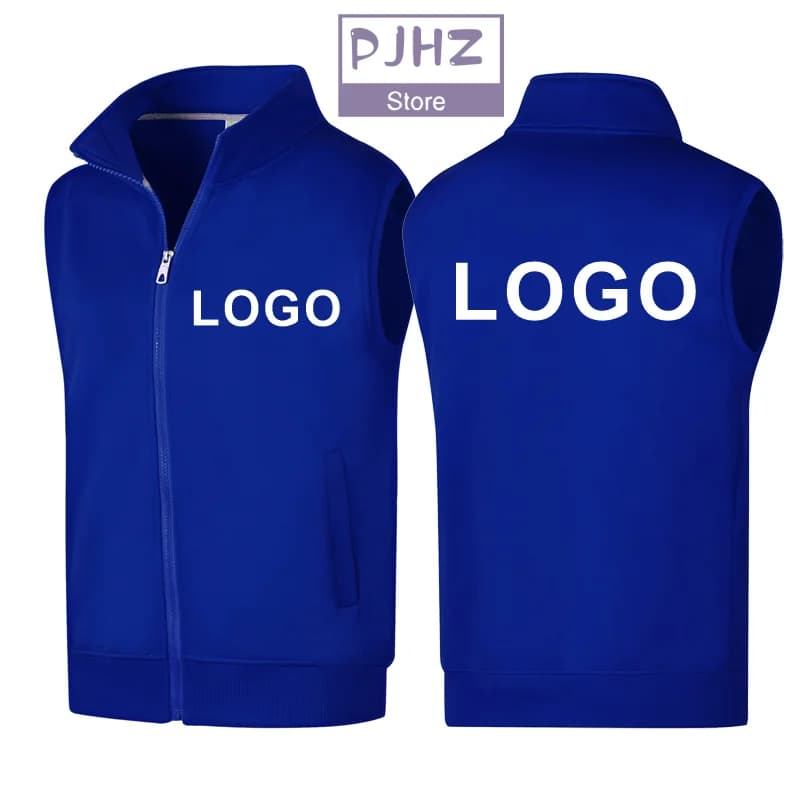 Gilet polaire personnalisable pêche hiver sans manches logo entreprise broderie veste homme femme