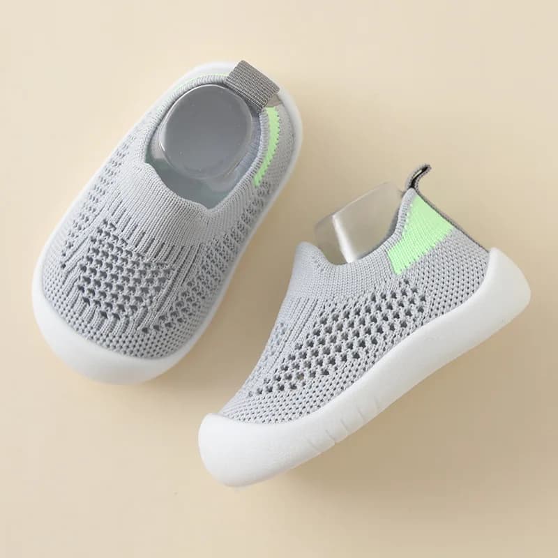 Chaussures bébé 0-3 ans maille tricot respirantes été anti-dérapantes pour initiation pêche