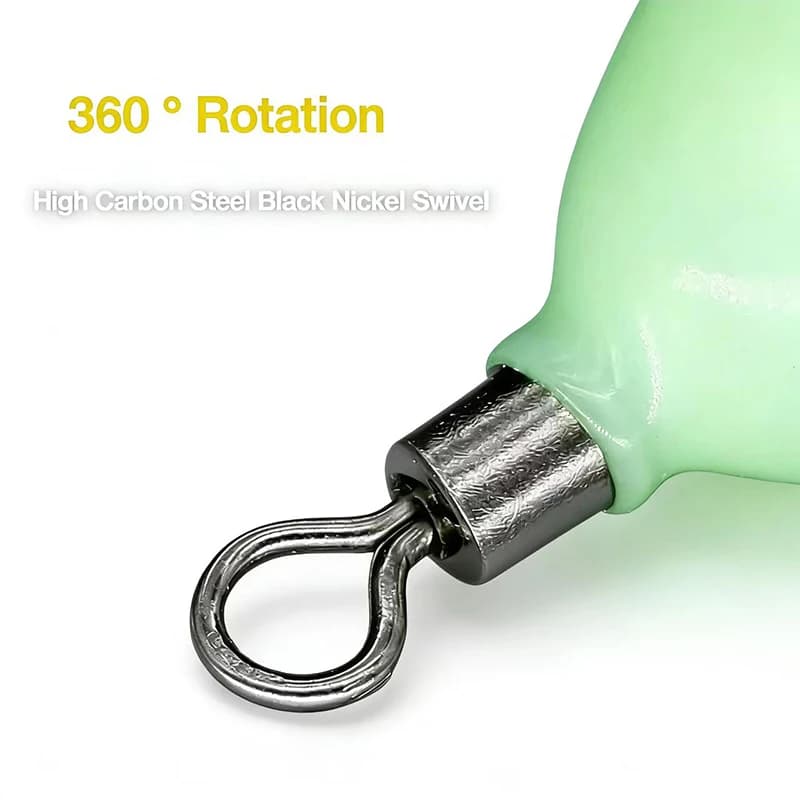 Plomb de pêche lumineux en forme de larme avec émerillon 8-60# 30g-150g pour la pêche de nuit