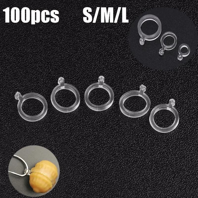 Baitbands 100 pièces pour pêche carpe - Élastiques appâts pellets blancs - Accessoires pêche gros poissons