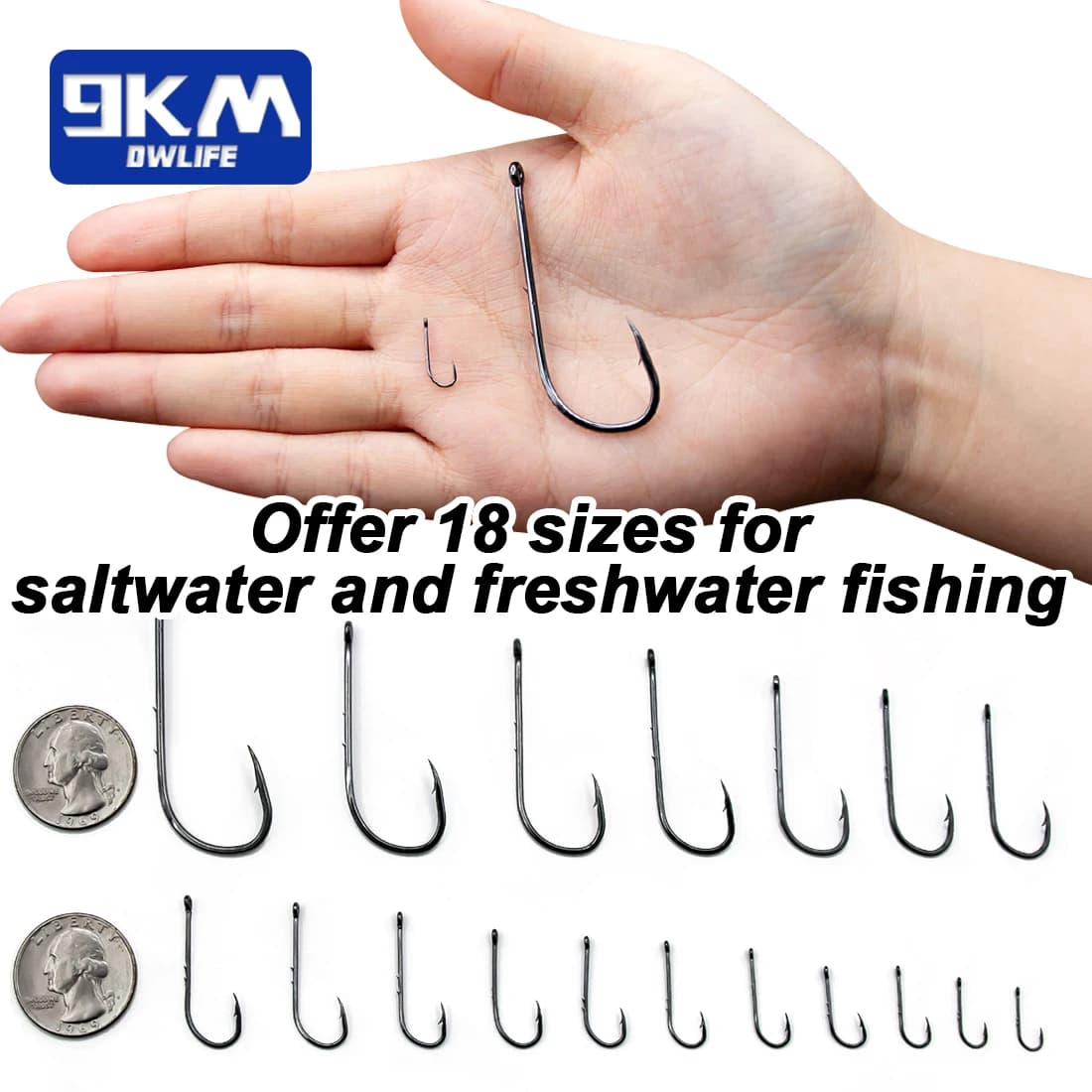 Hameçons baitholder pour pêche en mer, 25 pièces avec tige longue et bec pour appâts naturels