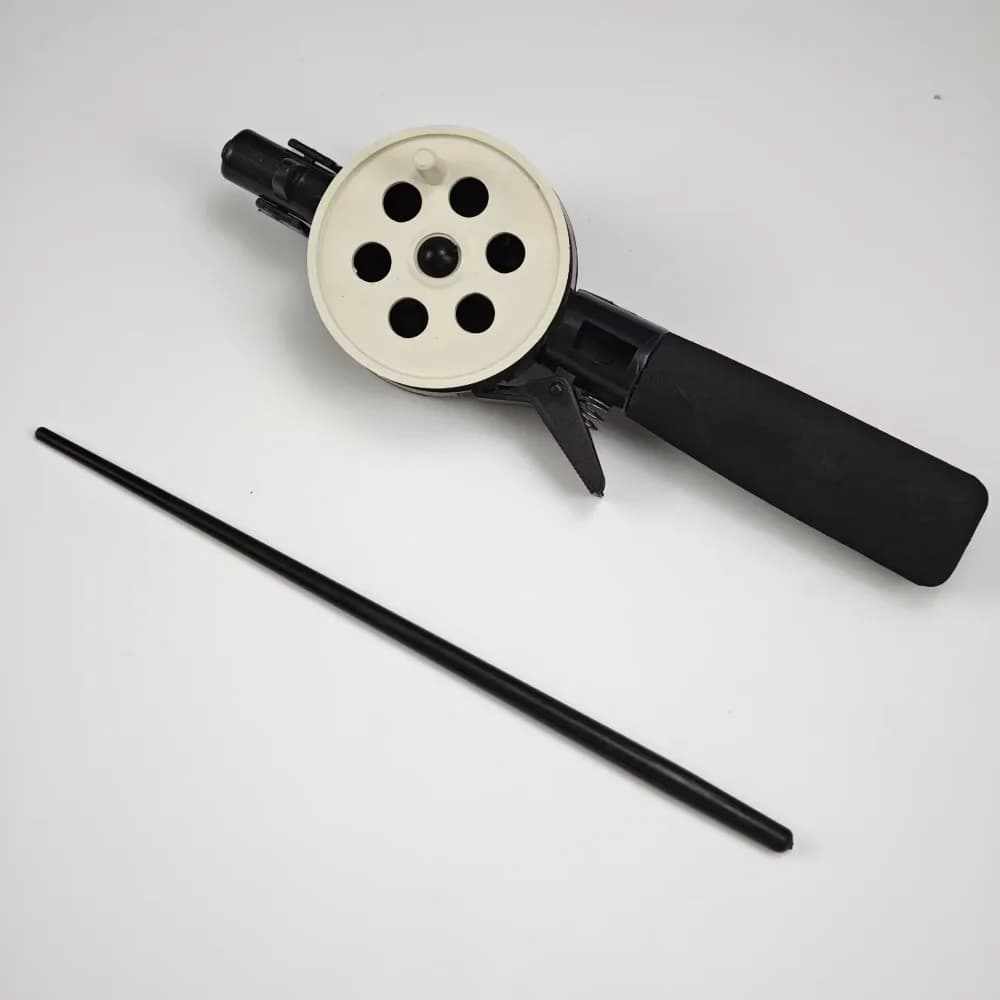 Canne à pêche glace télescopique 33.5cm portable mini pour pêche hivernale sur lac et étang
