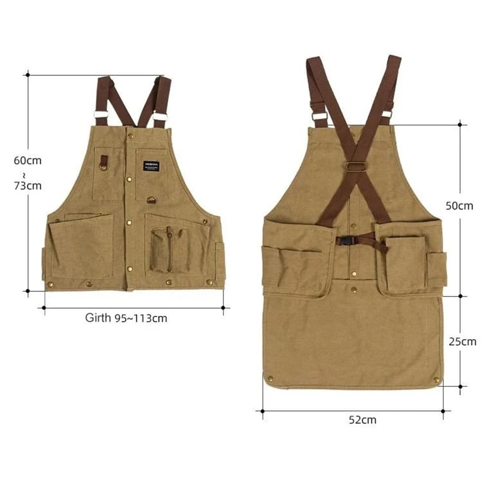 Tablier de pêche multi-poches durable, veste fonctionnelle pour homme et femme camping BBQ extérieur