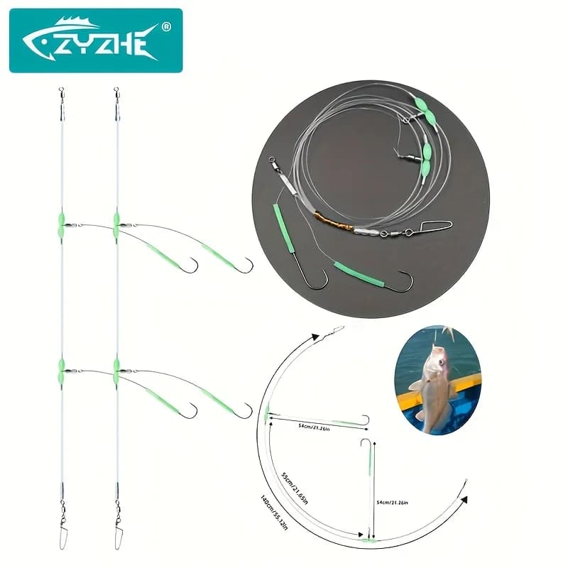 Montage pêche mer pré-monté ZYZHE flapper rigs pour surfcasting plie et poisson plat plage