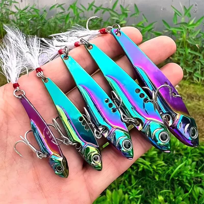 Leurre métal VIB 20g multicolore pour tous les niveaux d'eau, pêche du black-bass et carnassiers