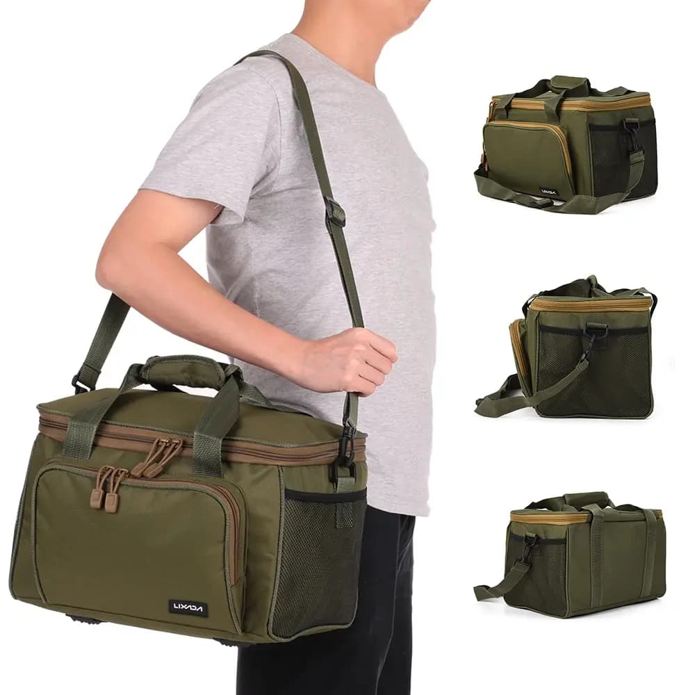 Sac épaule pêche homme Lixada rangement leurres - Accessoire matériel pêche sac à dos