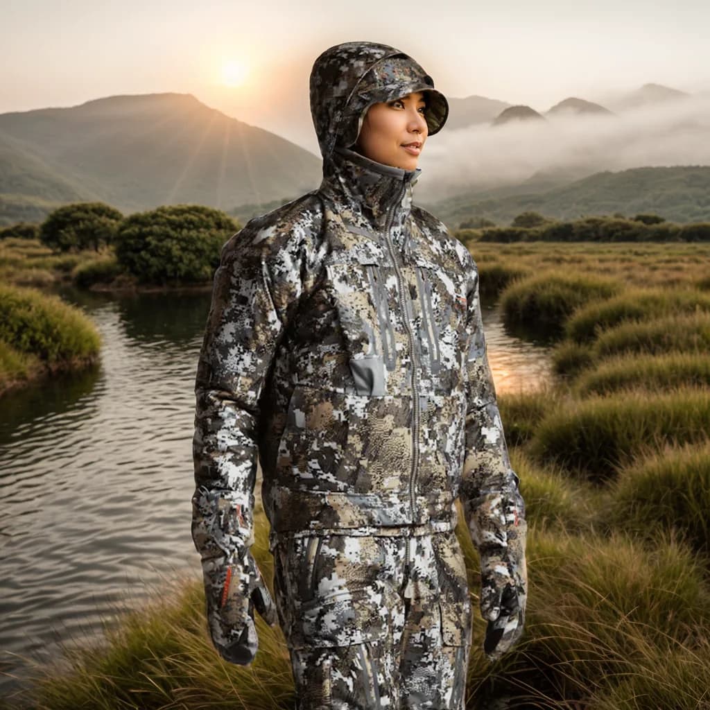 Veste camouflage pêche hiver imperméable isolante homme chasse vêtement technique outdoor