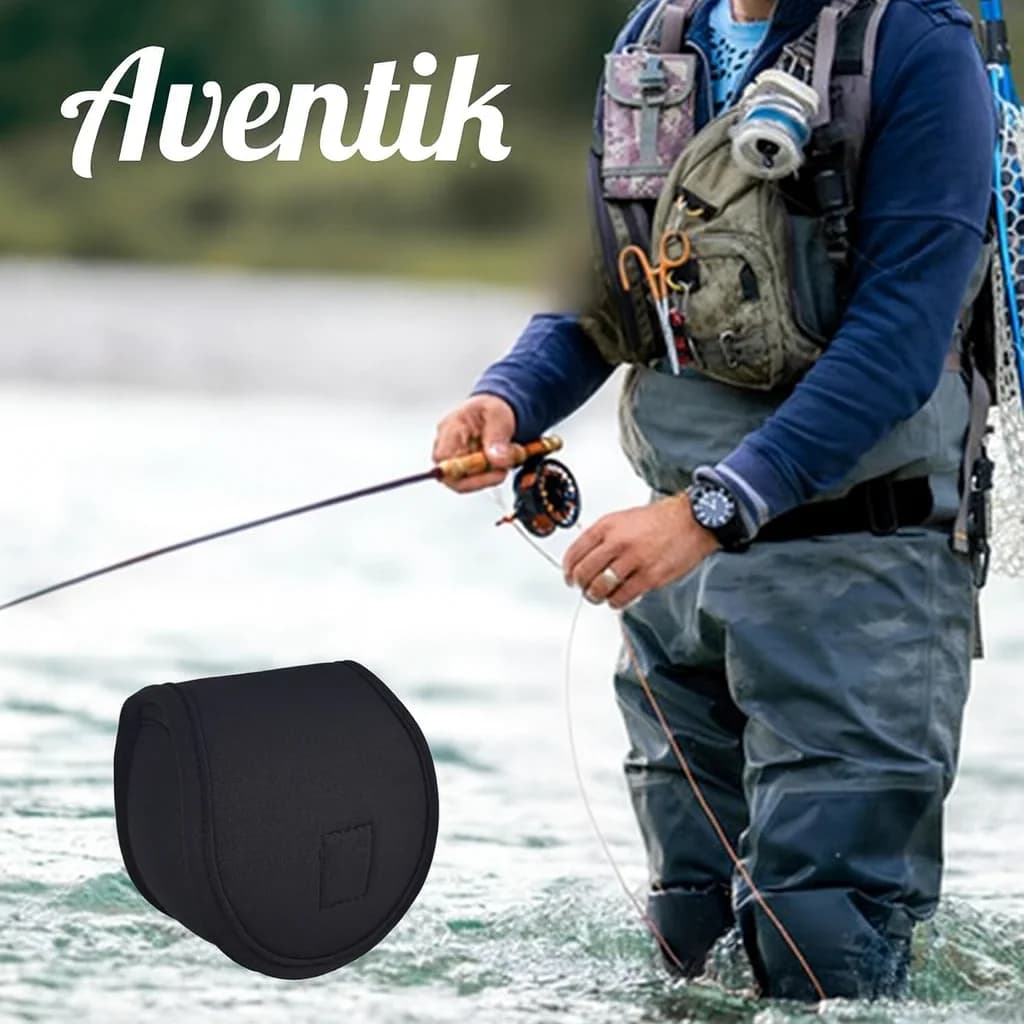 Étui néoprène Aventik pour moulinet pêche à la mouche 5/6 7/8wt - Protection optimale
