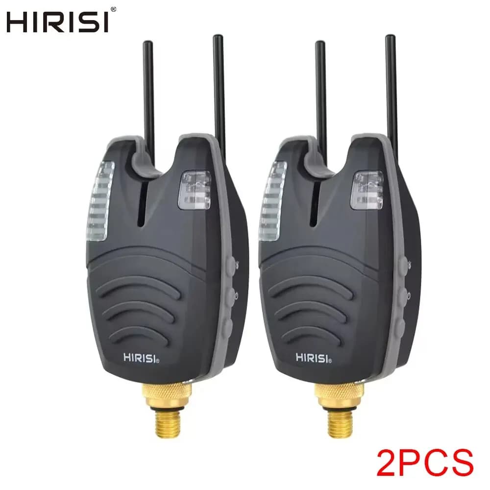 2 alarmes de touche waterproof Hirisi LED bleue - Indicateurs étanches avec barre anti-accroch pour carpes