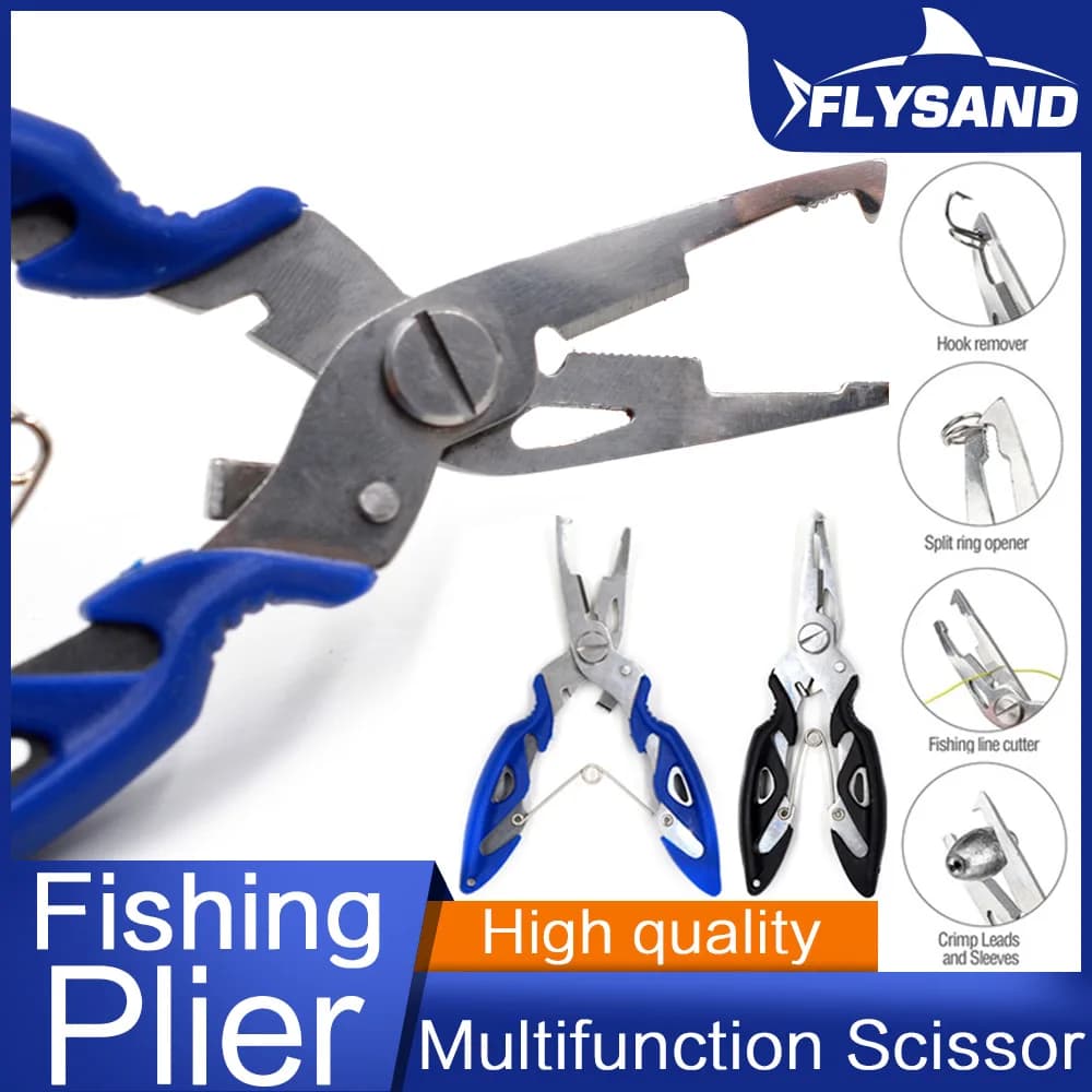 Ciseaux pince multifonctions FLYSAND coupe-fil extracteur hameçon - accessoire pêche tout-en-un pratique
