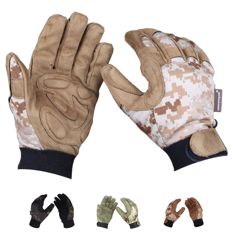 Gants camouflage légers Emersongear protection main combat pêche airsoft tir cyclisme outdoor