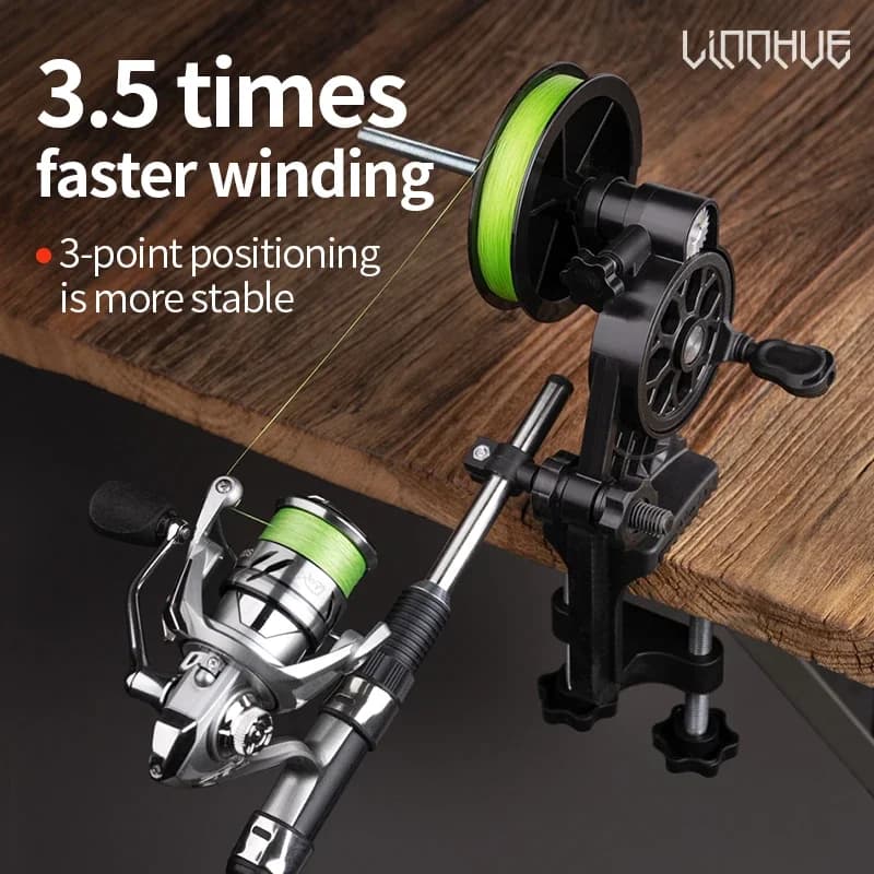 Bobineuse Légère LINNHUE pour Ligne de Pêche Antirouille - Outil Accessoire Durable pour Moulinet Spinning et Baitcasting