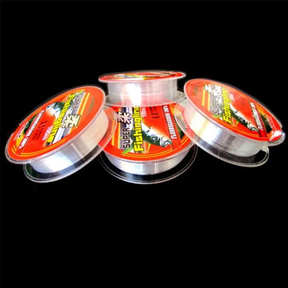 Ligne monofilament fluorocarbone 100% 100M super résistante - Diamètres 0.8 à 8.0 pour toutes pêches