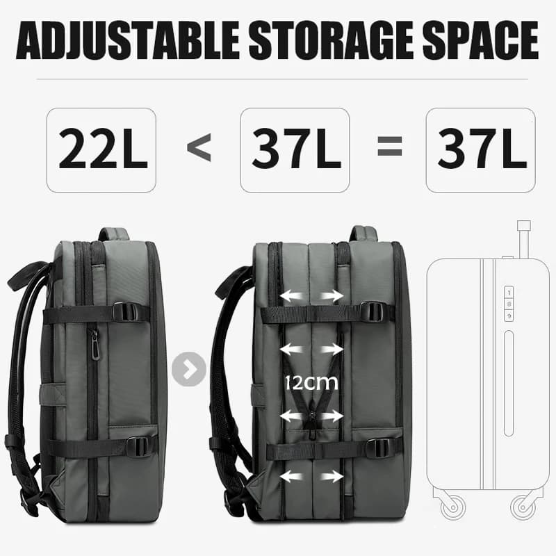 Sac à dos Bange homme USB étanche élégant - Grand sac école travail 17,3 pouces voyage mode