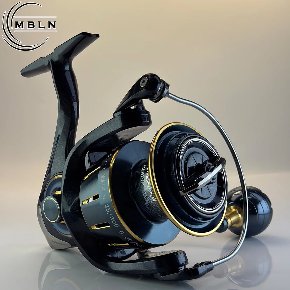 Moulinet spinning MBLN 5.1:1 - 5+1 roulements aluminium gap-free pour pêche précise et durable