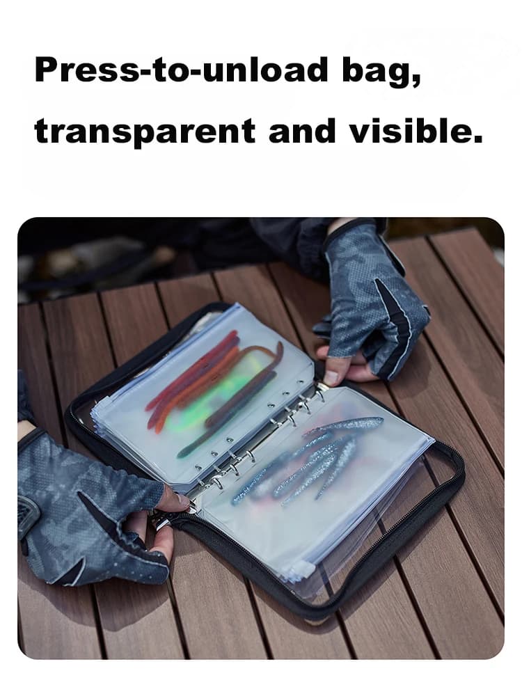 Sac tri PVC transparent leurres pêche Luya compartimenté étanche - Accessoire rangement organisation