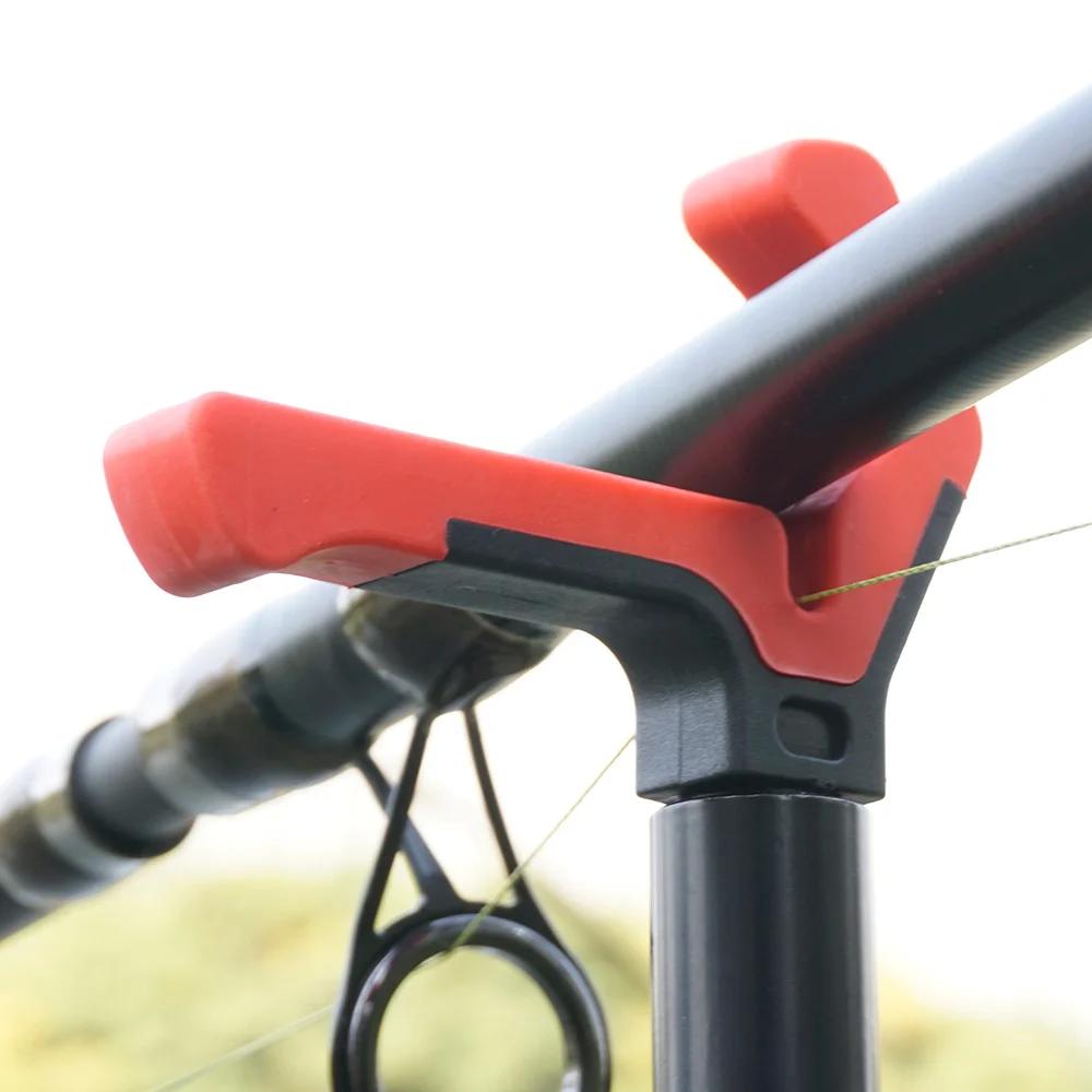 Support canne pêche carpe plastique rouge 8mm filetage universel - Porte canne feeder buzz bar
