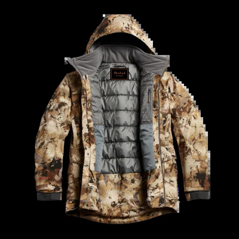 Veste isolée pêche hiver camouflage canard - Manteau chasse Northern Aerolite qualité premium extérieur