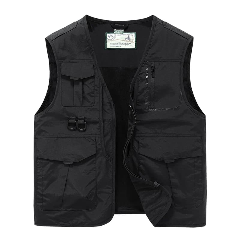 Veste pêche fonctionnelle homme grande taille - Multi-poches léger pour pêche et photographie