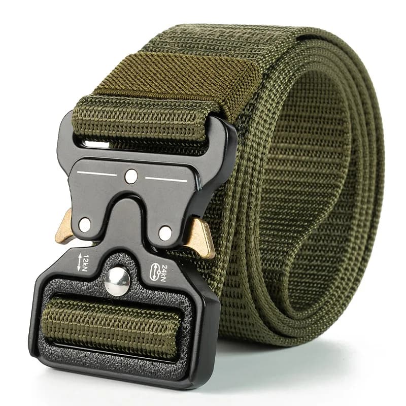 Ceinture tactique rapide dégagement pêche chasse - Ceinture nylon souple unisexe noir outdoor