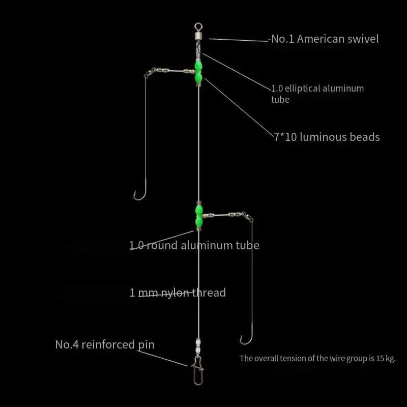 Set ligne nylon tenpin PD Fishing - Montage pêche wreck shore casting longue distance connecteur gourde