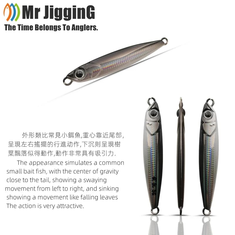 Jig métal coulant rapide 10g-40g pour pêche en mer du bar - Leurre artificiel shore casting