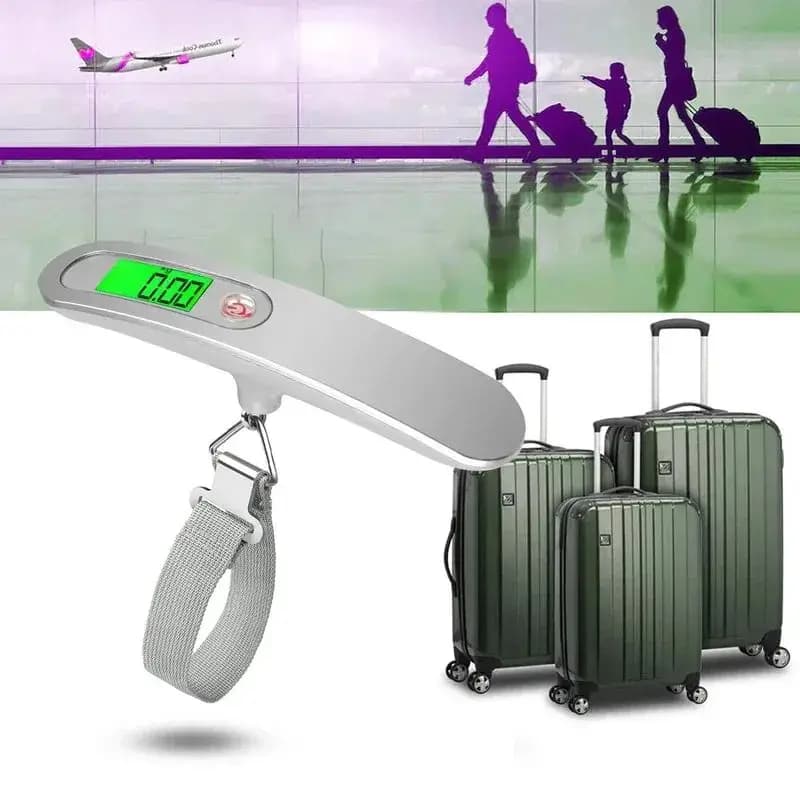 Pèse-poisson électronique portable 50kg avec rétroéclairage LCD pour pêche voyage et bagages