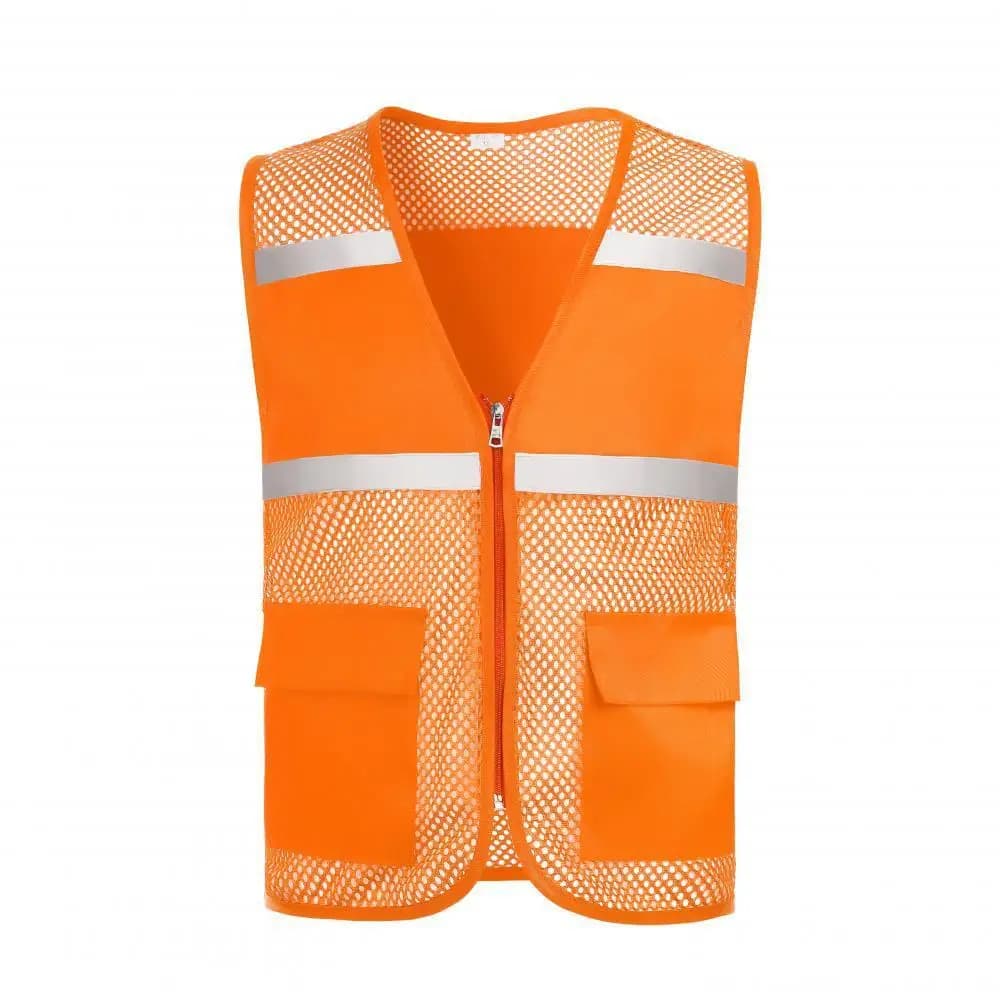 Veste de sécurité pour la pêche sans manches respirante avec filet et logo personnalisable