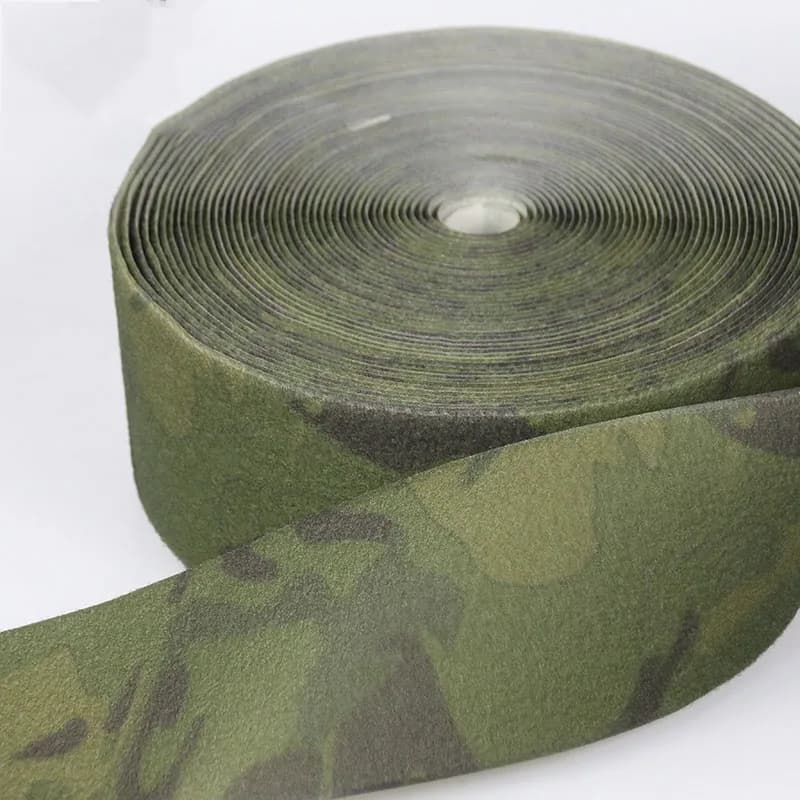 Adhésif velcro tactique 10x100cm camo - Bandes crochet/loop fixation équipement pêche