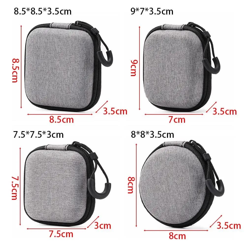Pochette EVA mini pour AirPods et câbles - Étui de protection zippé pour accessoires numériques portables