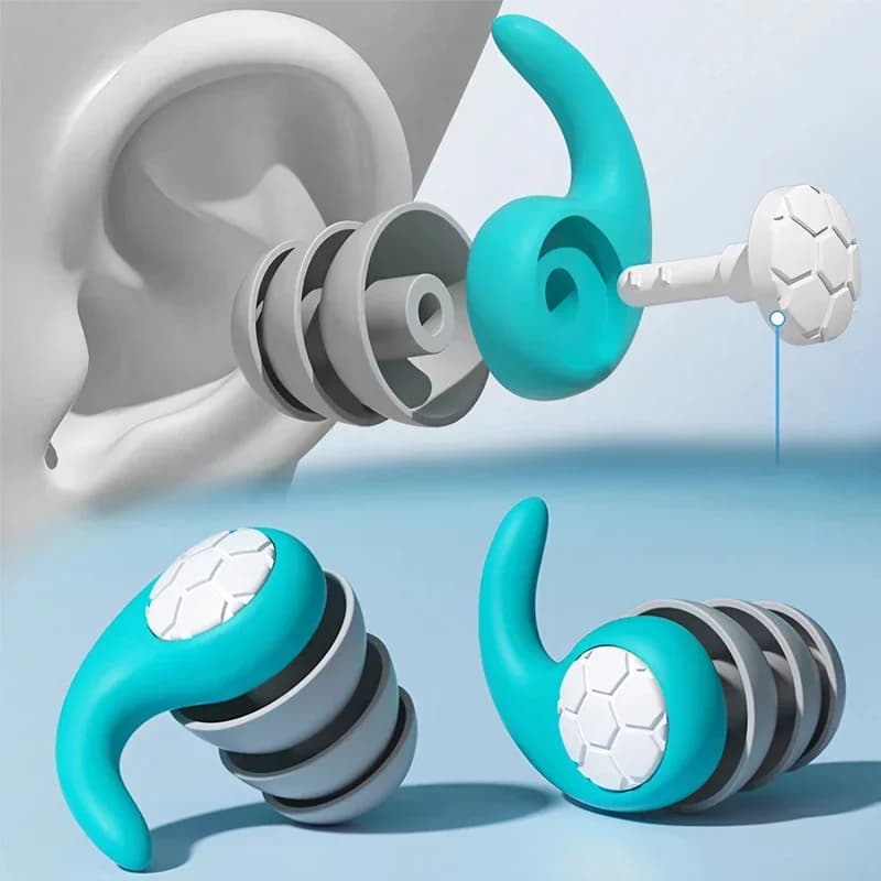 Bouchons d'oreilles silicone souple - Anti-bruit étanches pour sommeil natation - Confort et isolation acoustique