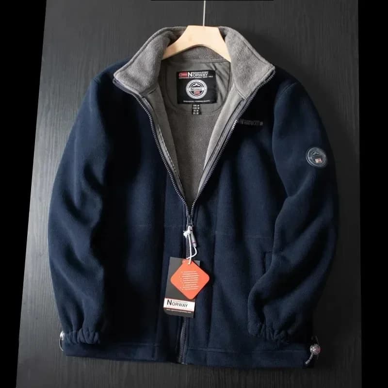 Veste polaire épaisse homme grand froid - Manteau chaud imperméable pêche hivernale grand format