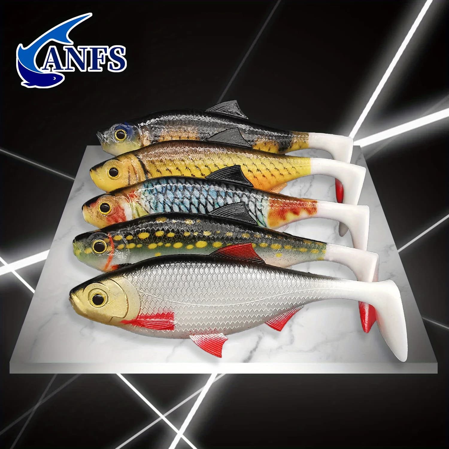 Kit pêche ANFS 2 leurres souples 14cm 3D pour sandre et silure - appâts artificiels complets