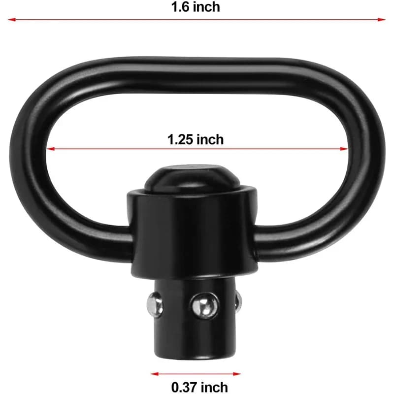 Adaptateur QD Sling Swivel 360° 1.25 pouce avec bouton-poussoir pour sangle d'épaule de chasse