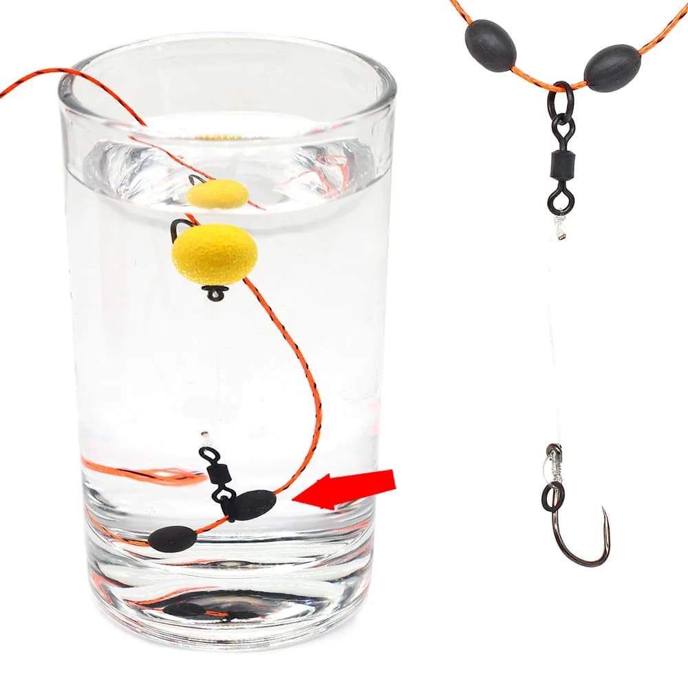 Perles tungstène 10 pièces pêche carpe leader - plombées espacement ligne terminal tackle sans plomb
