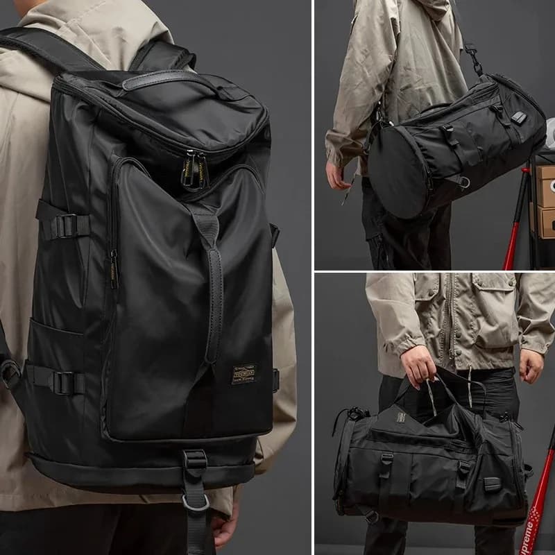 Grand sac de voyage étanche pour pêche homme - Duffle backpack sport multifonction pour expéditions extérieures