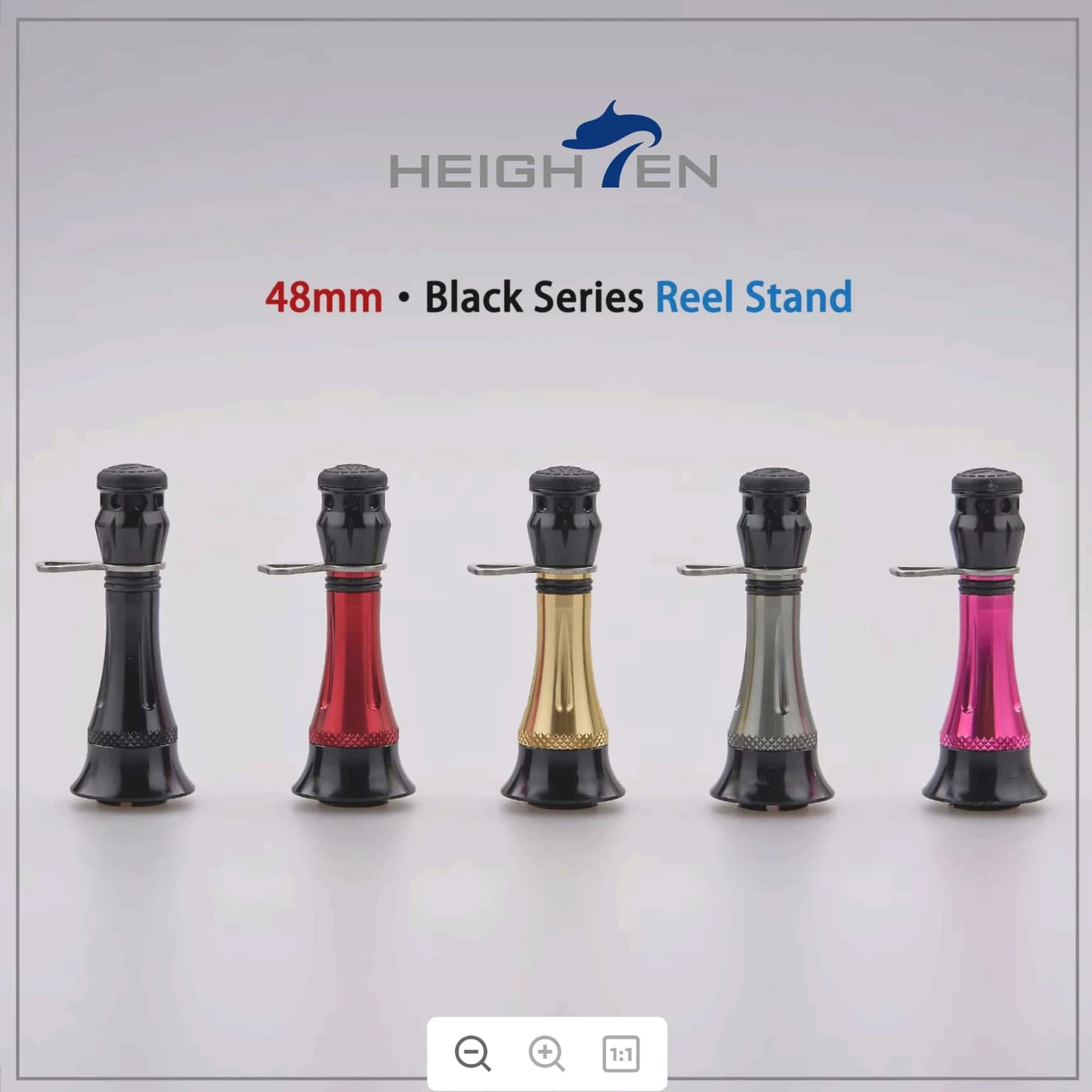 Support moulinet pêche 48mm HEIGHTEN pour Shimano Daiwa spinning 1000-5000 accessoire étui