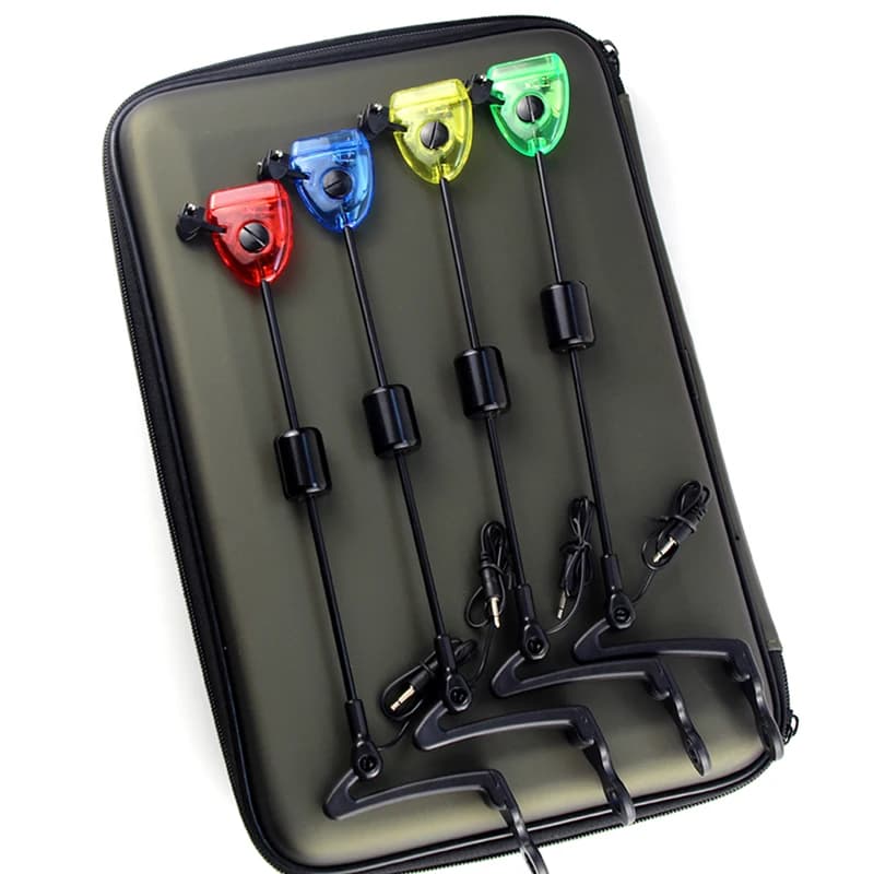 Set swinger LED illuminé pour pêche avec étui zip - Indicateur de touche complet transportable
