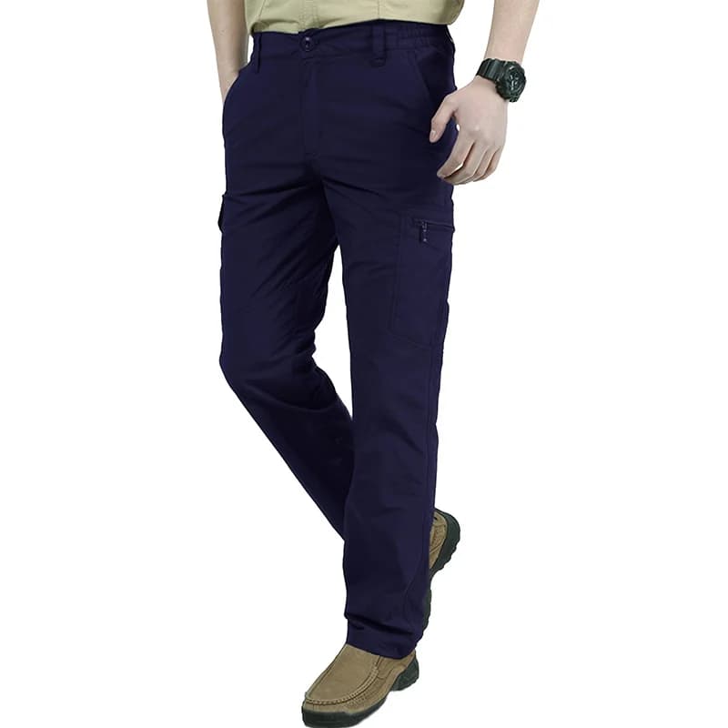 Pantalon cargo pêche homme été fin séchage rapide randonnée pêche travail respirant multi-poches