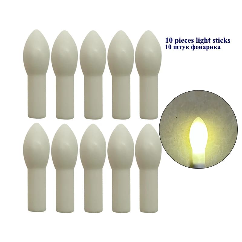 10 bâtons lumineux électroniques pour pêche en mer - tiges lumineuses sans piles accessoires pêche nocturne