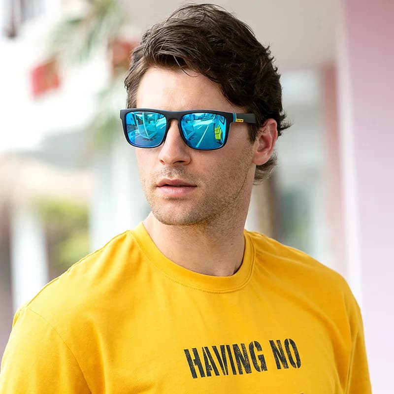 Lunettes de soleil carrées vintage polarisées luxe - Conduite pêche homme femme UV400