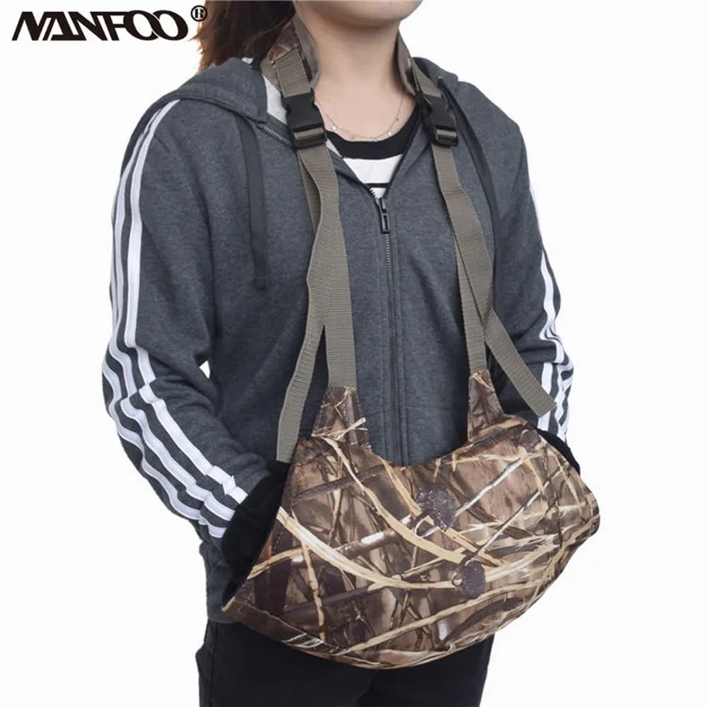 Gants de pêche camouflage épaissis flanelle pour hiver avec cordon cou chasse et pêche