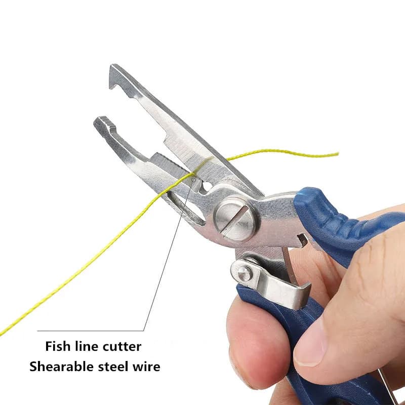 Pince multifonction pêche noir - Coupe-fil extracteur hameçon bec perroquet outils