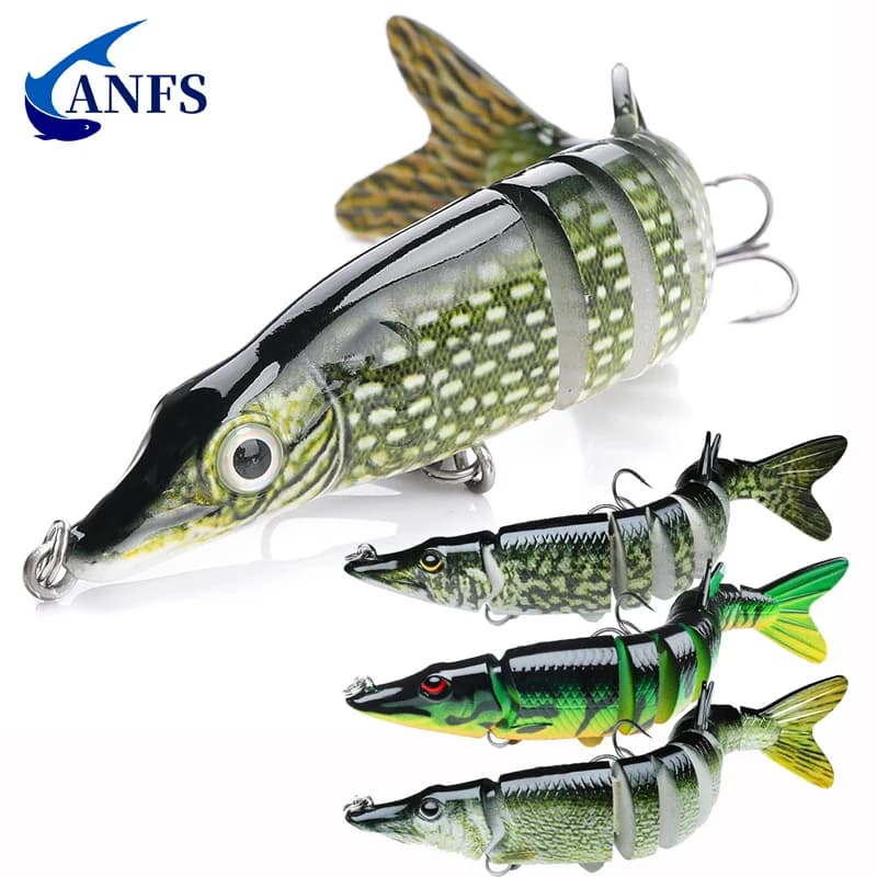 Leurres de pêche multi-articulés à nage bionique pour truite et black bass en eau douce et mer