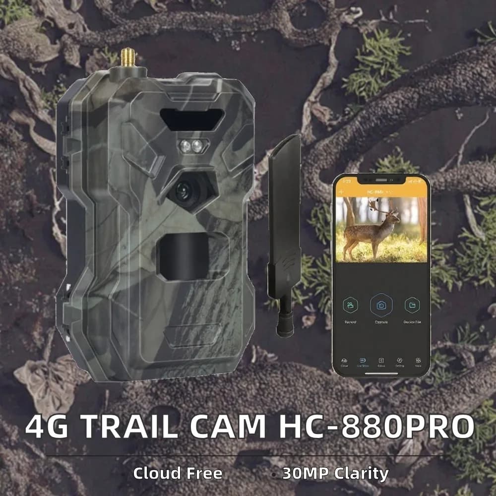 Caméra de chasse Suntekcam HC-880Pro 4G LTE 30MP étanche IP65 avec streaming live 2K et service cloud