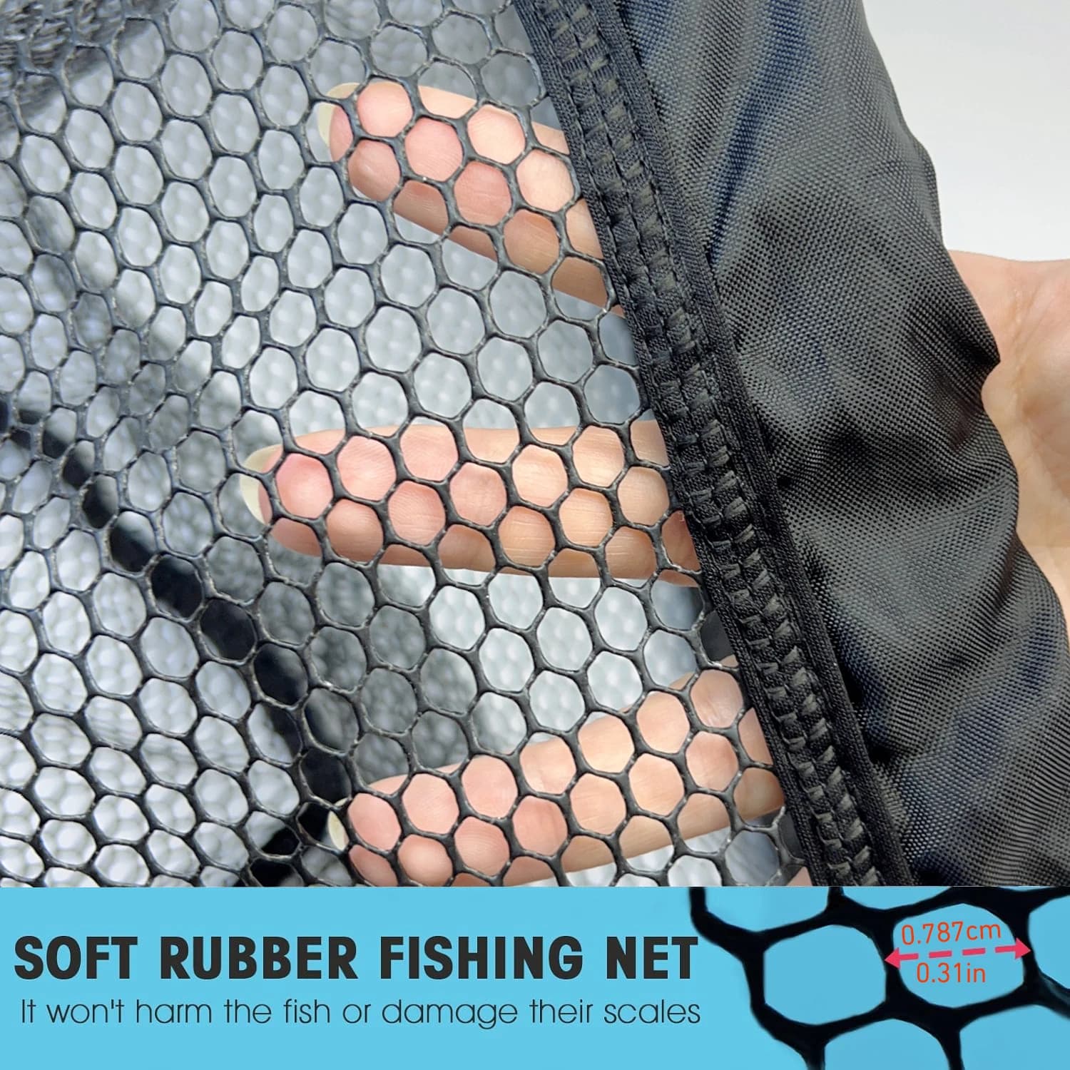 Épuisette pliante rétractable pêche à la mouche - Légère et durable pour pêche nomade en rivière