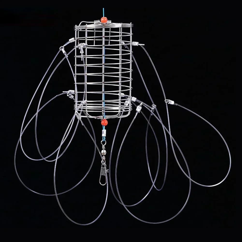 Piège à crabes en acier inoxydable avec appât pour capturer crabes crevettes et écrevisses